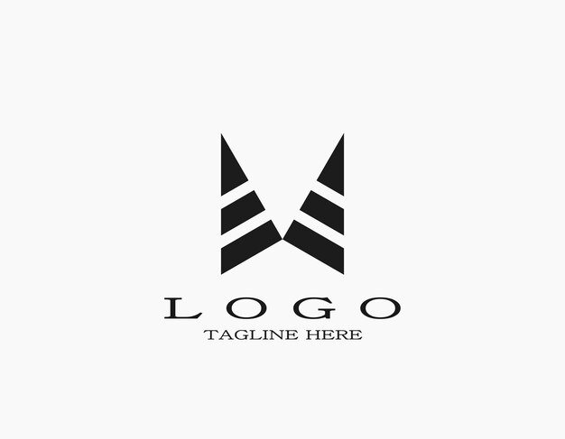 El elegante logotipo de pirámide o triángulo minimalista que se formó a partir de la línea negra Logotipo de la pirámide creativa