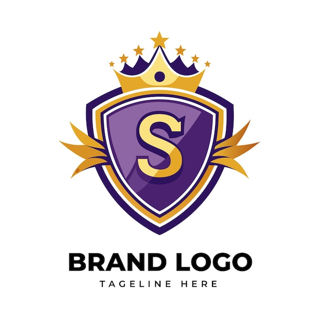 El elegante logotipo Royal S para una marca distintiva e identidad corporativa