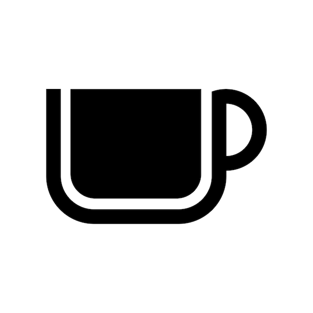 El elegante logotipo de la taza para las marcas modernas de bebidas