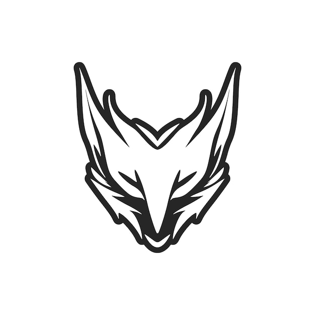 Un elegante logotipo de vector de zorro en blanco y negro para darle a su marca un aspecto elegante