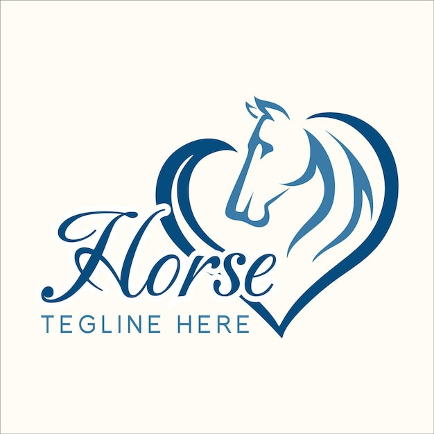 Elegante logotipo vectorial de la cabeza de caballo Simplicidad Arte de líneas