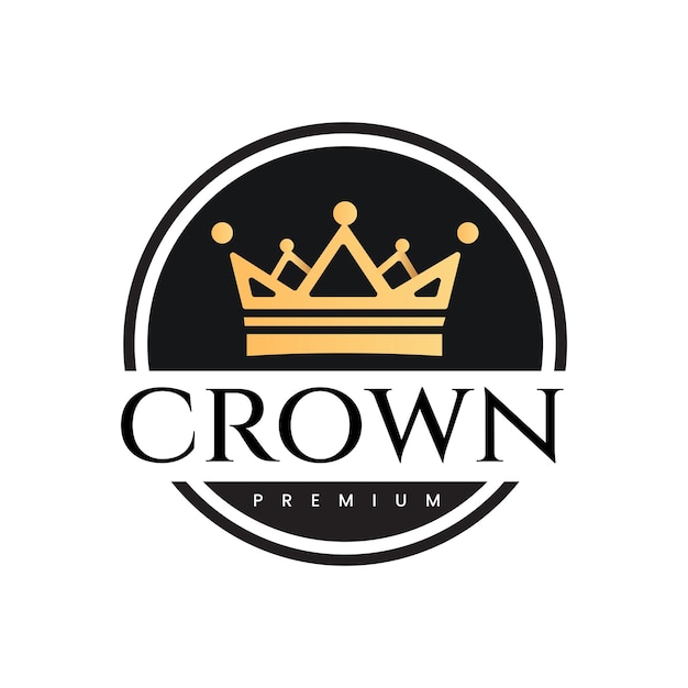 El elegante y lujoso diseño del logotipo presenta un icono de corona dorada