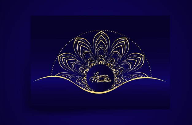 Vector elegante y lujoso modelo de mandala