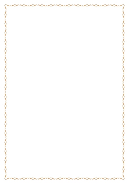 Elegante marco dorado fino para membretes o documentos A4
