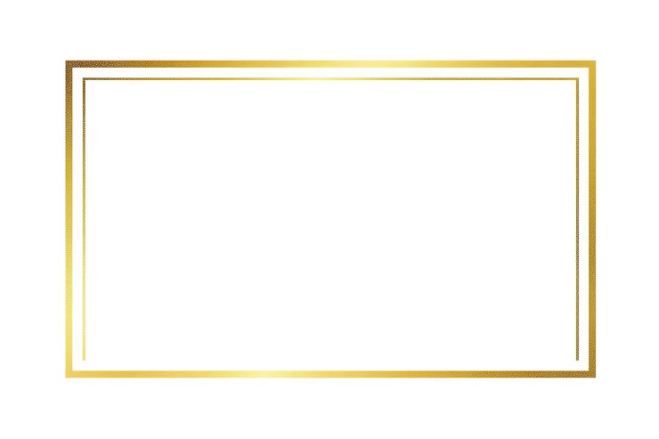 Vector elegante marco dorado perfecto dúo diseño minimalista líneas delgadas borde de lujo fotocollage plantilla i