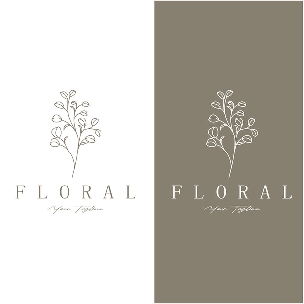 Elegante marco floral y foliar botánico delicado para etiquetas spas corporativas e invitaciones de boda