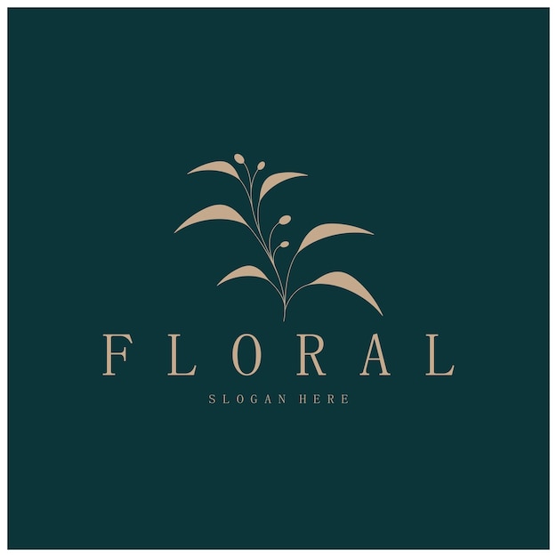 Elegante marco floral y de hojas Delicada ilustración vectorial botánica para etiquetas spa idea corporativa