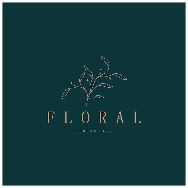 Elegante marco floral y de hojas Ilustración de vector botánico delicado para etiquetas spas ide corporativo