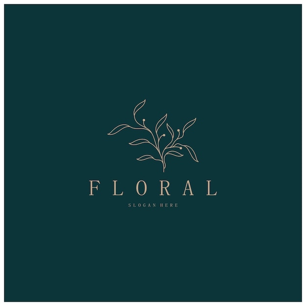 Elegante marco floral y de hojas Ilustración de vector botánico delicado para etiquetas spas ide corporativo