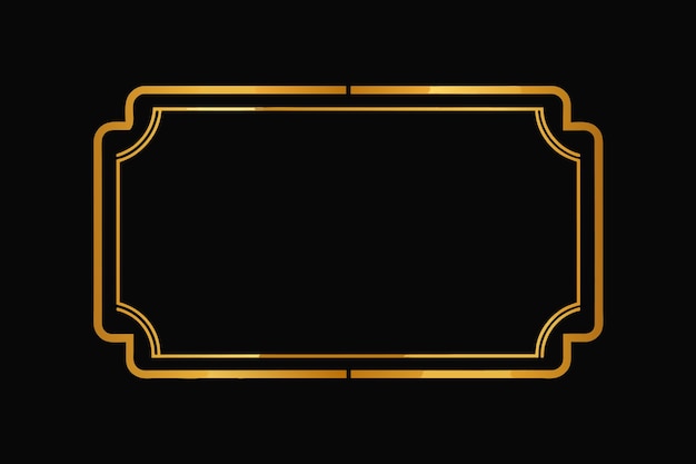 Elegante marco floral ornamental de oro borde lujoso elemento de diseño vectorial de bodas