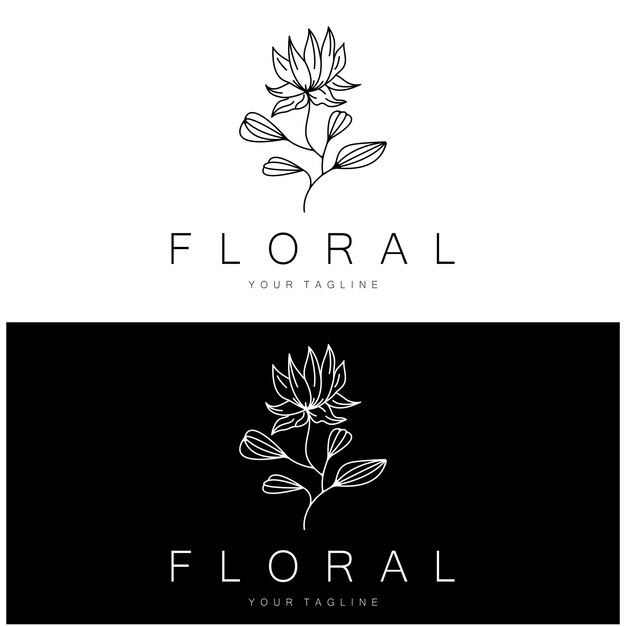 Elegante marco de hoja floral Delicada ilustración de vector botánico para etiquetas spas identidad corporativa