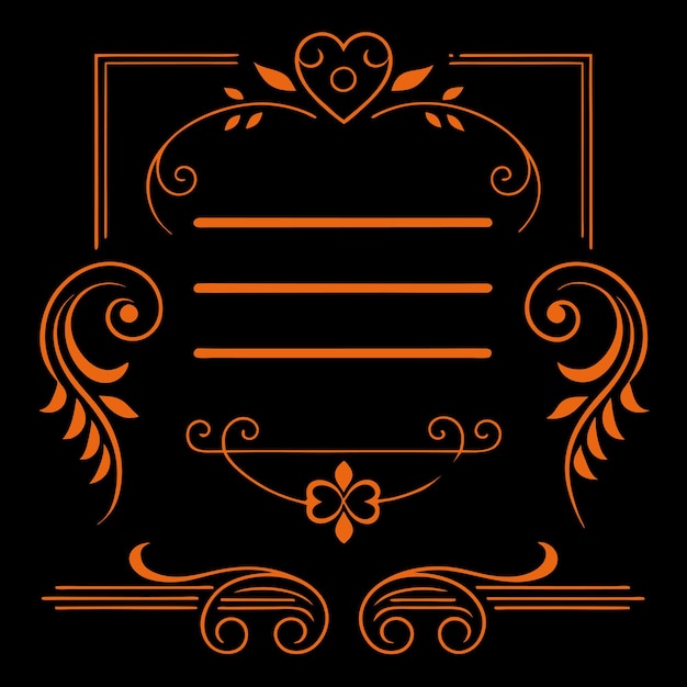 Elegante menú caligráfico dorado y elementos de diseño de invitaciones