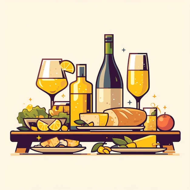 Elegante mesa de buffet para el comedor