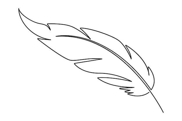 Elegante minimalista un dibujo de pluma de línea en blanco y negro para la decoración moderna