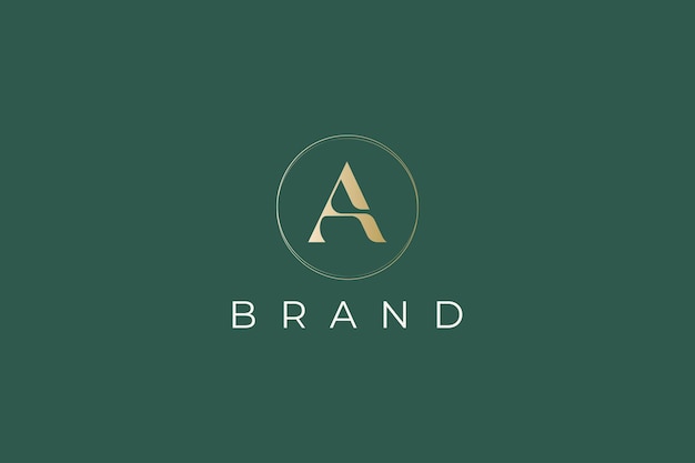 Elegante y moderna letra Un diseño de logotipo para la identidad de la marca premium