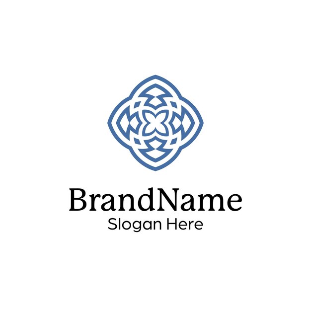 elegante y moderno patrón decorativo ornamental logotipo del mandala