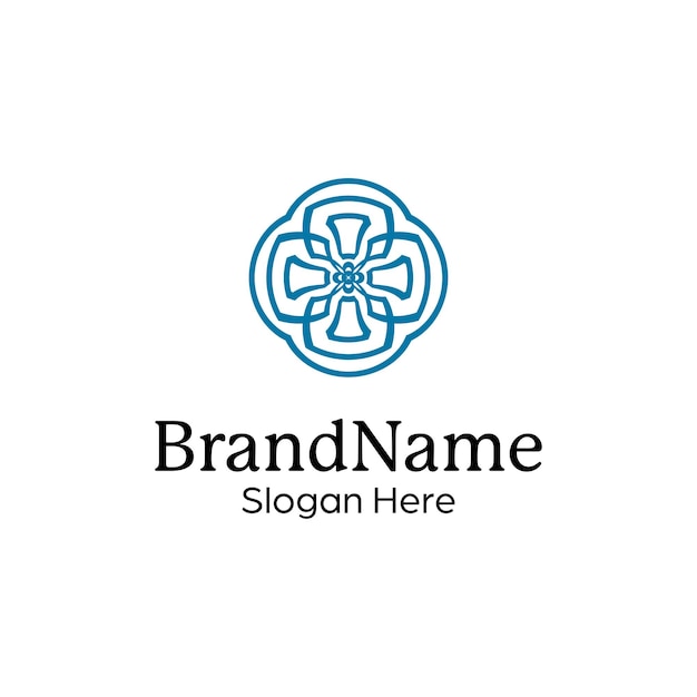 elegante y moderno patrón decorativo ornamental logotipo del mandala