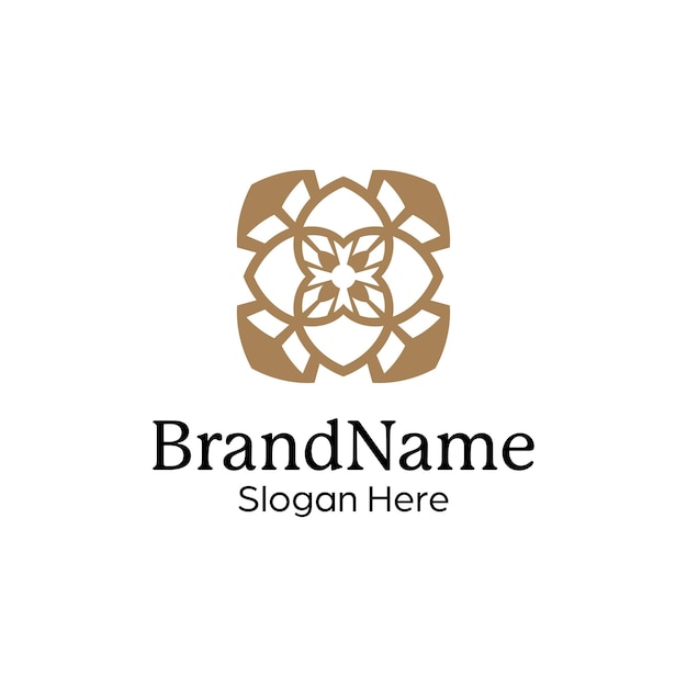 elegante y moderno patrón decorativo ornamental logotipo del mandala
