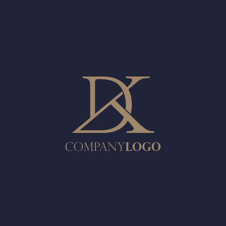 Vector elegante monograma dk logo