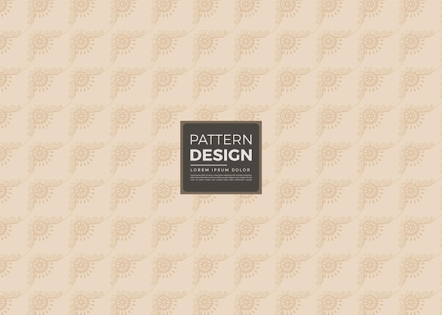 Elegante motivo floral beige con un patrón que se repite