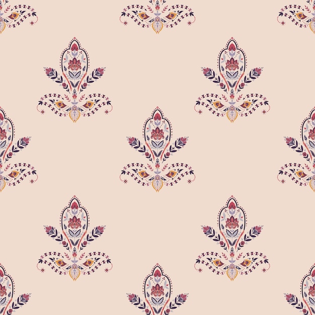 Elegante motivo floral en el beige
