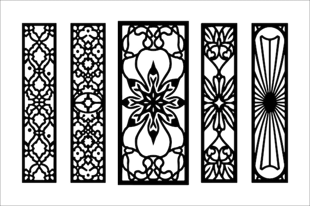 Elegante panel floral y geométrico