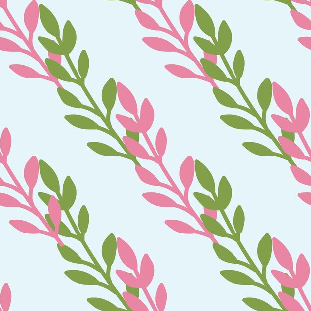 Elegante papel tapiz botánico con un patrón sin costuras de hojas y flores ideal para diseños textiles de moda de primavera y verano y artes decorativas