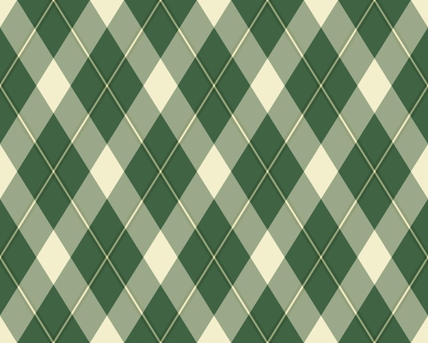 Elegante patrón de cuadros verdes y crema Perfecto para fondos de sitios web de diseño textil o proyectos festivos La textura de repetición sin costuras ofrece versatilidad para varias aplicaciones