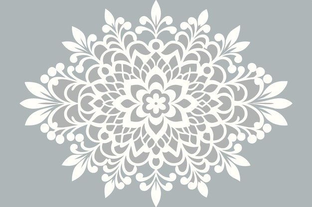 Elegante patrón de encaje floral obra de arte vectorial ilustración diseño de moda