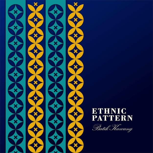 Vector el elegante patrón étnico del batik kawung