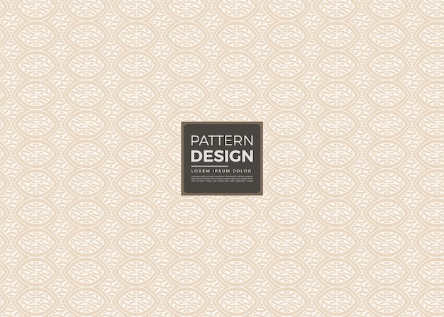 Elegante patrón floral sin costuras de color beige cremoso geométrico