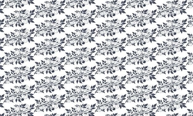 Elegante patrón floral sin costuras sobre un fondo blanco