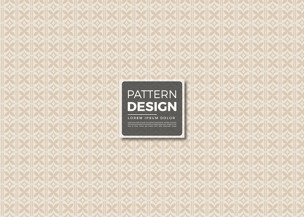 Elegante patrón floral geométrico en tonos beige