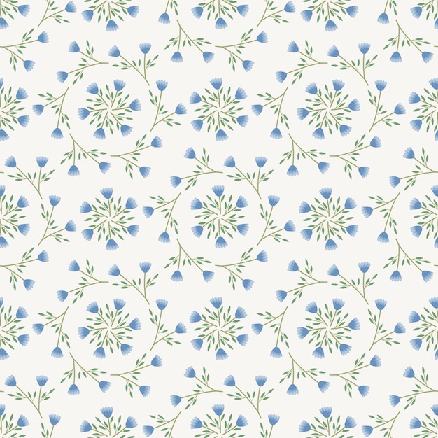 Elegante patrón floral transparente de Vector