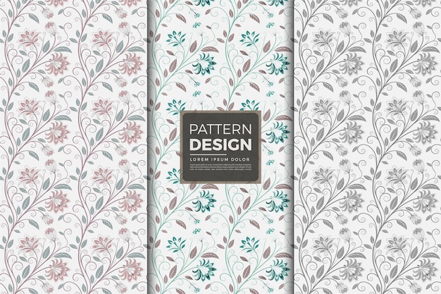 Elegante patrón floral de vid para aplicaciones decorativas