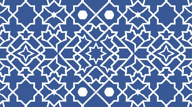 Elegante patrón geométrico azul Una fusión de tradición y diseño moderno