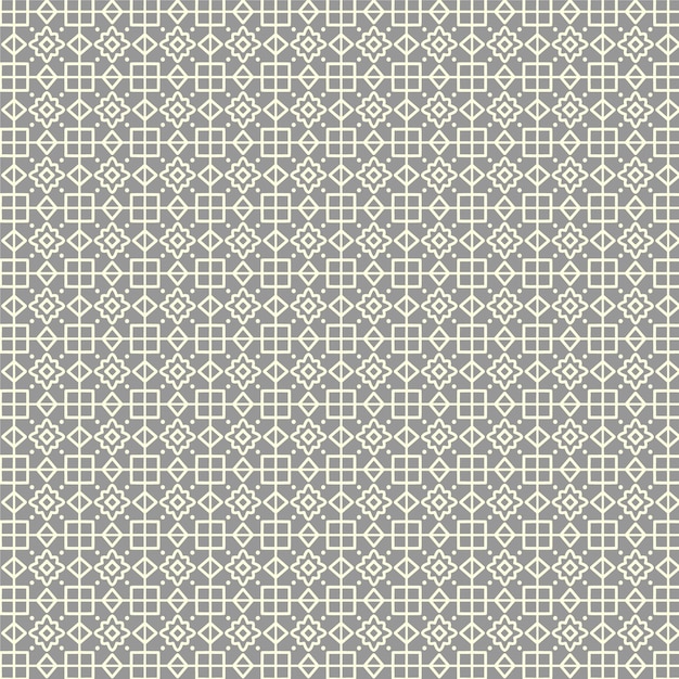 Elegante patrón geométrico islámico sin costuras en fondo beige