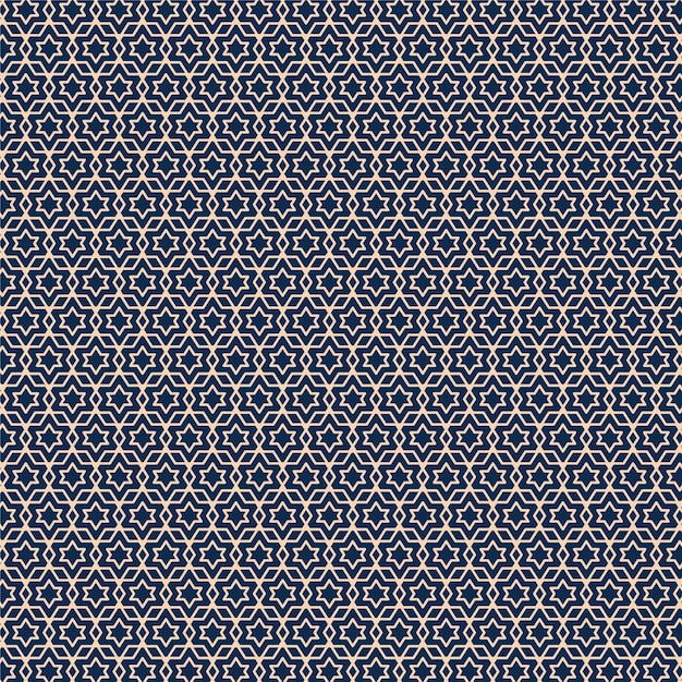 Elegante patrón geométrico islámico sin costuras en fondo beige