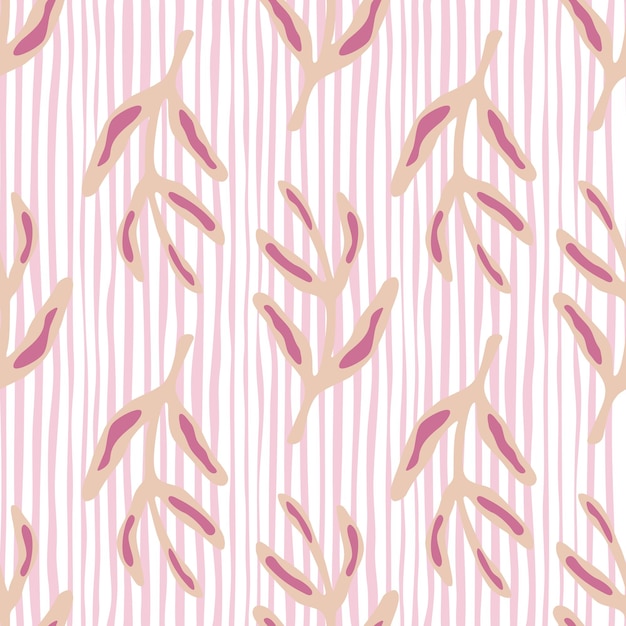 Elegante patrón de hojas sin costuras ideal para textiles y papeles de pared que mezclan la belleza de la naturaleza con un diseño decorativo moderno