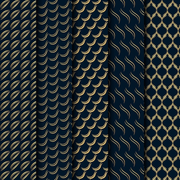Elegante patrón de lujo dorado