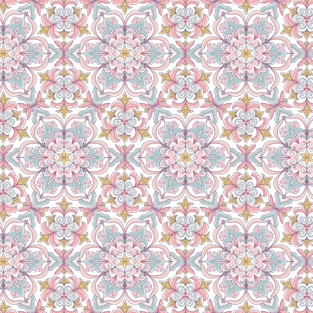 Elegante patrón de mosaico geométrico rosa