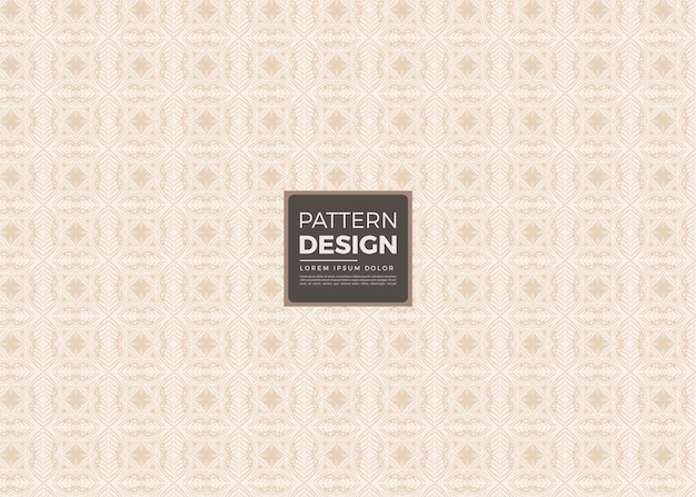 Elegante patrón ornamental sin costuras de color beige y marrón