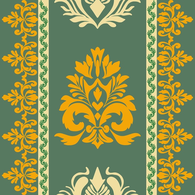 Elegante patrón de papel tapiz de Damasco