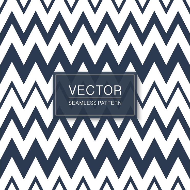 Vector elegante patrón de rayas sin costuras textura en zigzag azul y blanco fondo textil vectorial