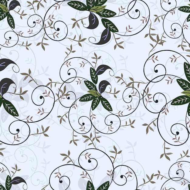 Elegante patrón de remolino floral
