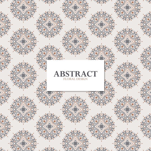 Elegante patrón repetido sin interrupciones con forma floral abstracta de estilo vintage