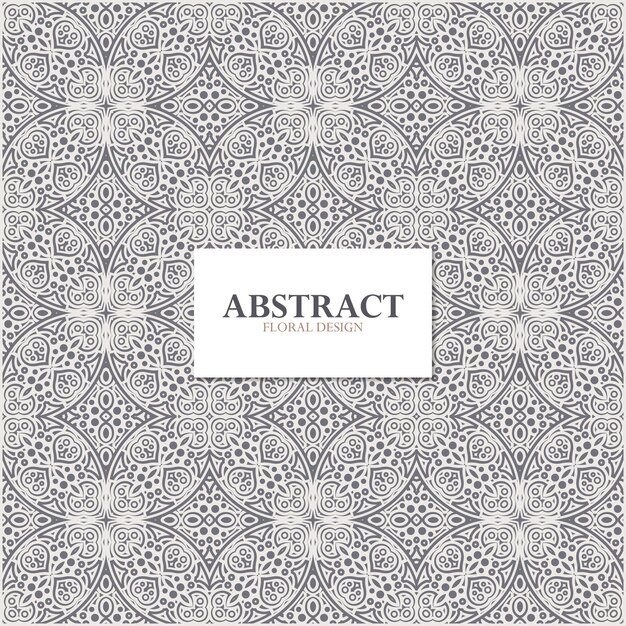 Elegante patrón repetido sin interrupciones con forma floral abstracta de estilo vintage