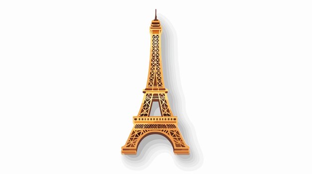 Elegante pegatina de la Torre Eiffel Atracción turística de París