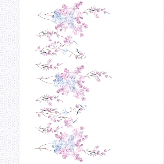 Elegante pintura a óleo a mano de flores y ramas