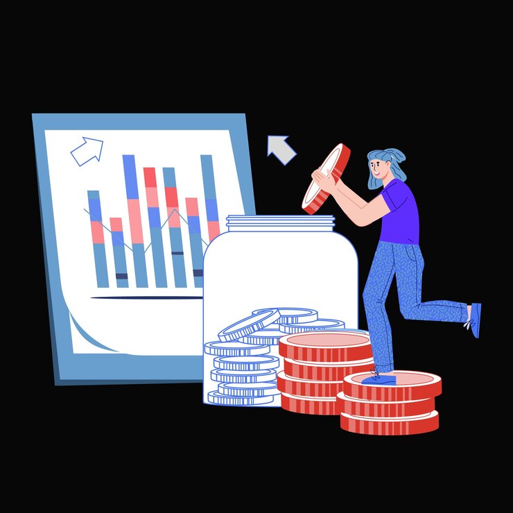 Vector elegante planificador de presupuesto diseño vectorial gerente financiero asuntos de dinero gestión de modo de presupuesto